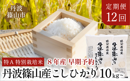 コシヒカリ【12回定期便】コシヒカリ【R8年新米予約】特A 特別栽培米 コシヒカリ 精米 10kg 定期便