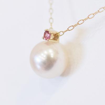 ふるさと納税 天草市 真珠 ネックレス 8-8.5mm ホワイトピンク ピンクトルマリン K18YG_S101-529 |  | 01