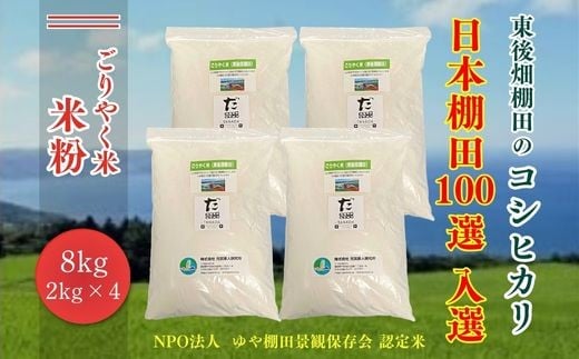 
            【予約受付】令和7年度産　米粉 お米 米 こめ  ごりやく米「東後棚田こしひかり」 米粉 8㎏ (米粉2㎏×4個) 棚田 こしひかり コシヒカリ 小分け 長門市  
          