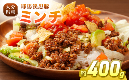 耶馬渓黒豚 ミンチ 400g (200g×2パック）| 肉 おにく 豚 ぶた 豚肉 ミンチ 単品 送料無料 大分県 中津市