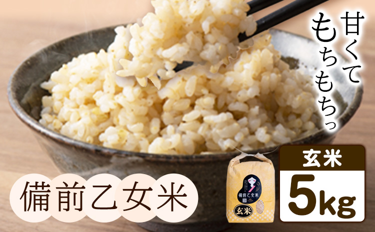 備前乙女米 玄米 5kg 石原果樹園 《30日以内に出荷予定》岡山県 浅口市 ご飯 お米 国産 岡山県産 ---124_3729_30d_25_14000_5g---
