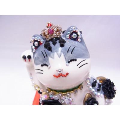 ふるさと納税 中間市 ジュエリー招き猫マドモアゼル(黒) |  | 01