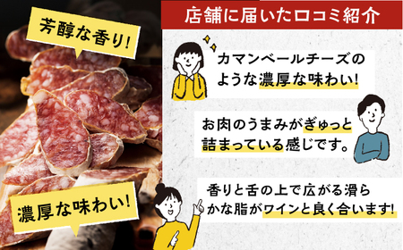 粉雪サラミ 5本 / のし ギフト 対応可 人気 希少 サラミ 生サラミ 白カビ 熟成 おつまみ / 佐賀県 / ふるさと倶楽部 [41ABCM001]