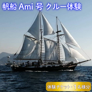 クルー体験 1名様分チケット 帆船Ami号 乗船体験 