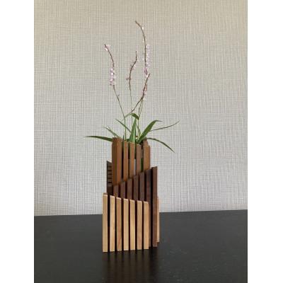 ふるさと納税 大郷町 木製花入れ