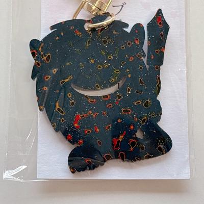 ふるさと納税 弘前市 ブランデュー弘前FC オリジナル津軽塗りキーホルダー 【藍】|24_bdh-040101a |  | 02