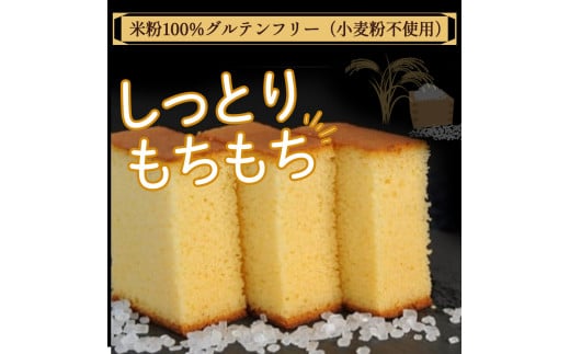 四万十の米粉カステラ【龍馬の太鼓判】プレーン＆ゆず半斤2本セット Bmu-B39