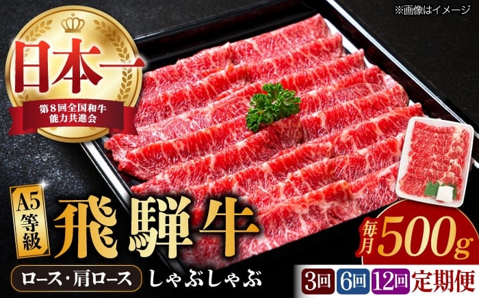 
            【選べる定期便回数】【飛騨牛 しゃぶしゃぶ用】A5等級 ロース / 肩ロース 500g (3回/6回/12回) 和牛 ブランド牛 国産 牛肉 多治見市 / 渡辺精肉店 [TAZ024]
          