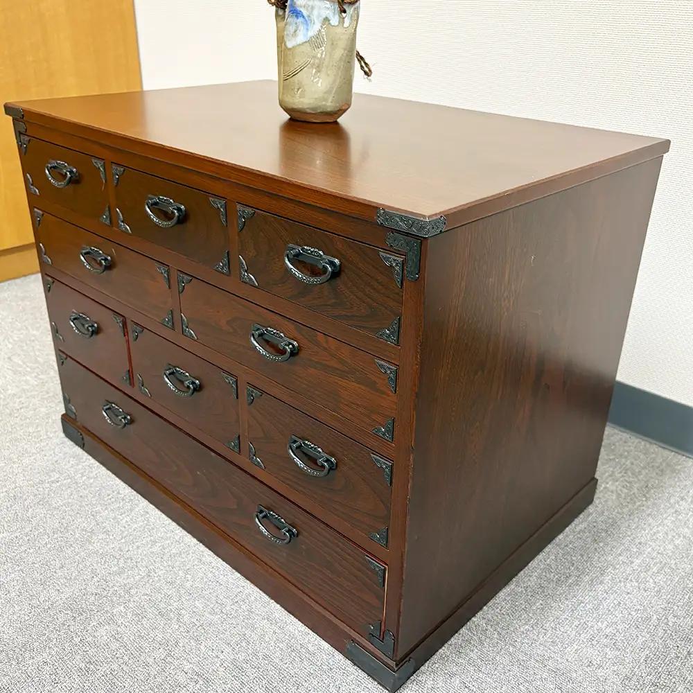 府中民芸家具　高級小箪笥　50型（4段9杯）20kg No.1077