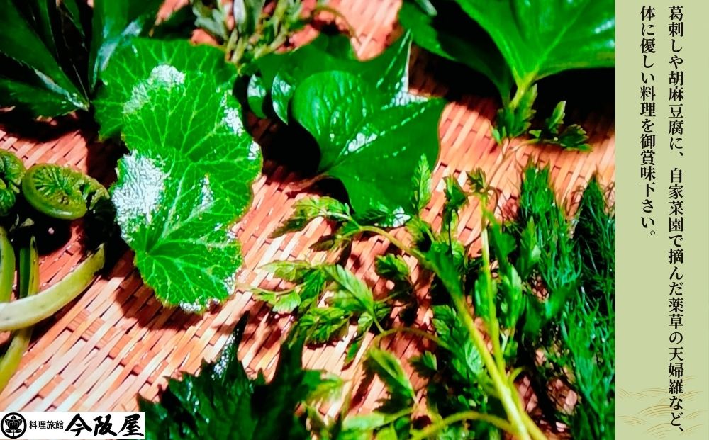 宇陀で健康ランチ 薬草料理(おひとり様) ／ 料理旅館 今阪