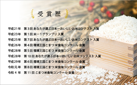 「令和6年産新米受付予約開始！」【定期便】山里清流米こしひかり玄米 5kg×12回（毎月）132011