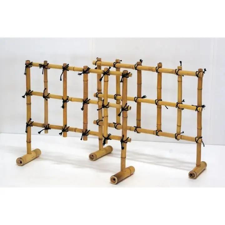 竹家具専門店【梅里竹芸】竹垣（足付き）2個＜19-6a＞★