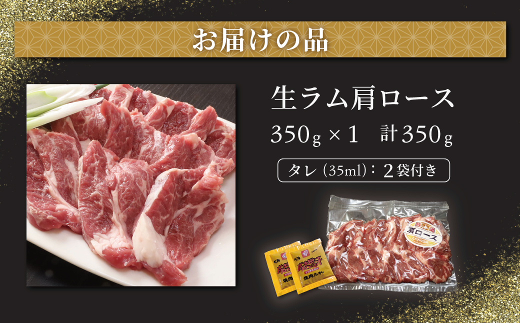 【お試し用】北海道民おすすめ定番の特別な日へ『肩ロース』350g×1　計350g 35mlタレ2袋付き BRTI031