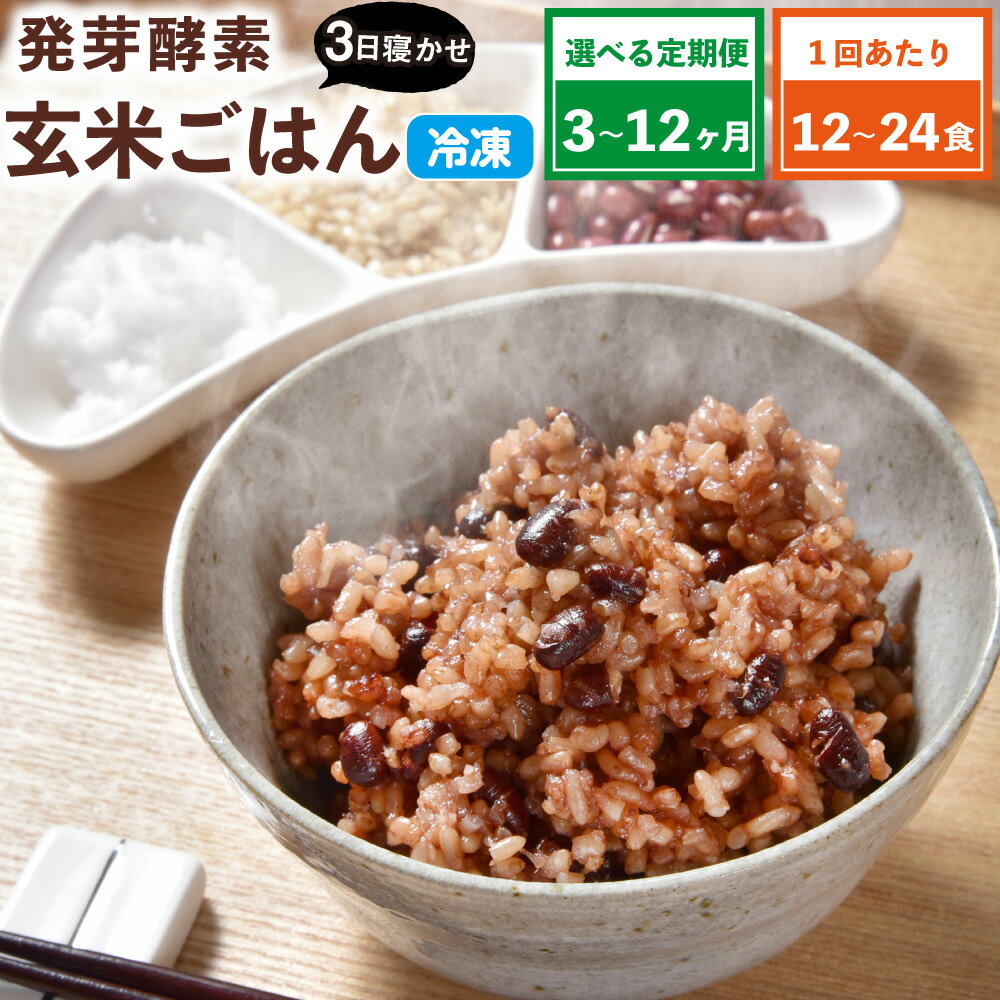 【ふるさと納税】【選べる容量】【冷凍】レンジ対応！3日寝かせ 発芽 酵素 玄米ごはん ひとめぼれ 1食(125g) 12食分 / 24食分 定期便 3回 / 6回 / 12回 玄米 うるち米 熟成 大分県産 九重町産 送料無料