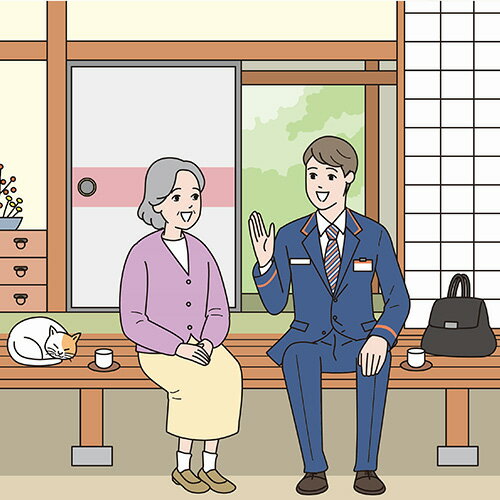 【ふるさと納税】 郵便局のみまもりサービス「みまもり訪問サービス(12か月間)」 ／ 見守り サポート 安心 大阪府 No.047