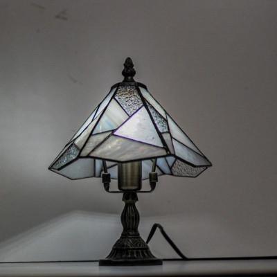 ふるさと納税 大村市 ステンドグラス ランプ 【スタンド型　色彩　白色】 |  | 03