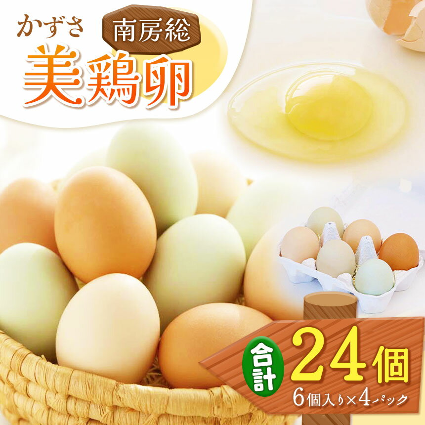 【ふるさと納税】 2週間以内に発送 産みたて たまご 牧場直送 南房総 かずさ 美 鶏 卵 合計24個（6個入り）4パック 合計24個 | 早く届く すぐ すぐ発送 冷蔵 送料無料 穴太商店 あのうしょうてん 君津市 千葉県 きみつ