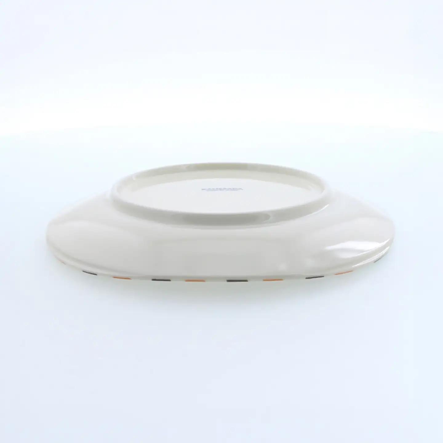 【美濃焼】オレンジレトロ 丸型 7.0皿 4枚セット【カネ定製陶】 プレート 食器セット レトロ[MEI331]