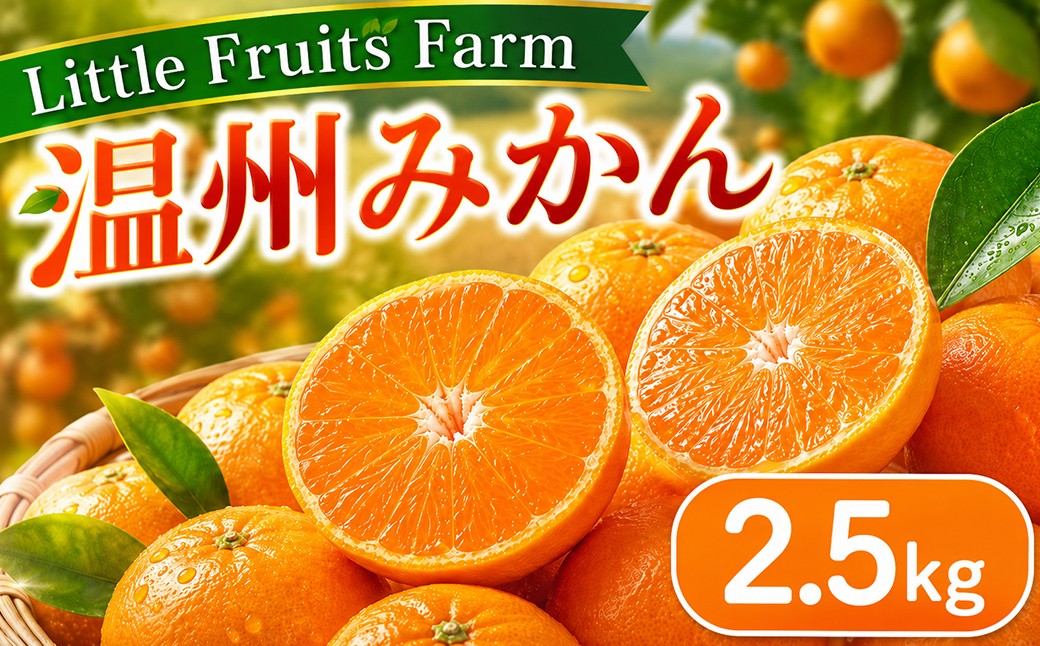 
                  【訳あり品】リトルフルーツファームの温州みかん 約2.5kg ／ ミカン みかん 蜜柑 柑橘類 訳あり 温州みかん 温州 ウンシュウ 2.5kg フルーツ 果物 先行予約  ＜116-021＞
                