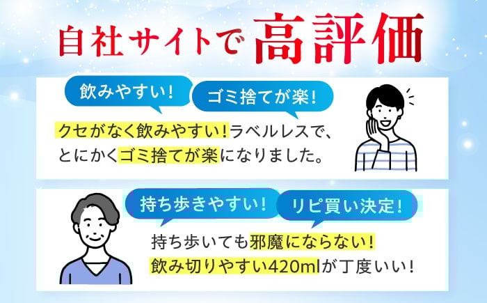 水 天然水 ラベルレス ペットボトル 500ml より少ない 飲み切りサイズ