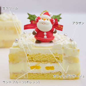 クリスマス ケーキ Xmas ホワイトツリー 生クリーム 18×13cm 4～6名様用 クリスマスツリー ホワイトクリスマス かわいい おしゃれ 冷凍 徳島県 阿波市