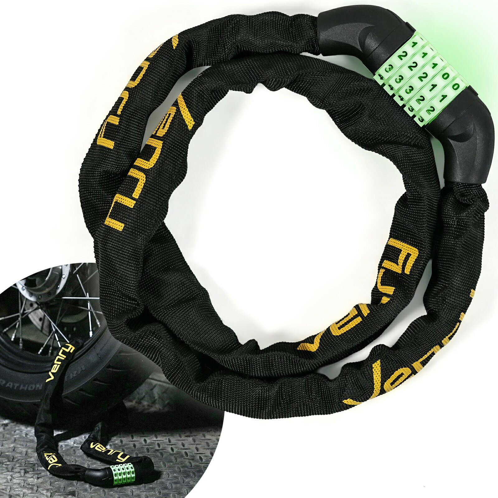 【ふるさと納税】バイクロック バイク チェーン ロック バイクチェーン 盗難防止 チェーンロック 〈 アットライズ 〉アイアン ダイヤルロック ダイヤル 地球 アンカー 自転車 中型 大型 原付 ワイヤーロック 頑丈 強力 奈良県 奈良市