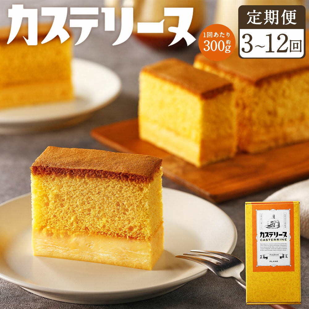 【ふるさと納税】【選べる定期便】長崎カステリーヌ 1本 約300g | 3ヶ月 / 6ヶ月 / 12ヶ月 新感覚 新食感 濃厚 テリーヌ 太陽卵 カステラ かすてら スイーツ お菓子 菓子 おやつ 冷凍 長崎県 長崎市 送料無料