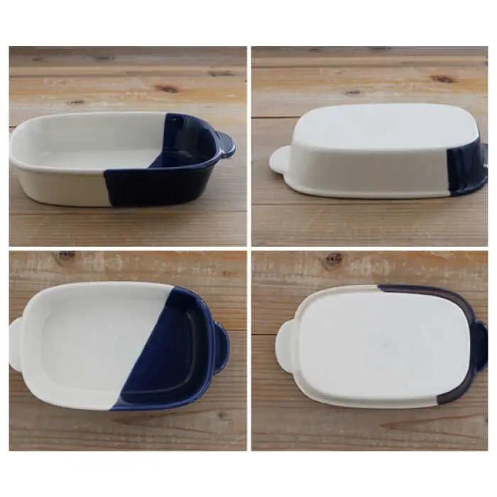 【美濃焼】グラタン皿 長角 バイカラー minoruba 3色セット【EAST table】 食器 うつわ 耐熱皿 グリル おしゃれ [MBS043]