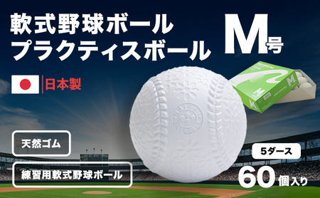 野球ボール 軟式 M号 5ダース 練習用 野球ボール