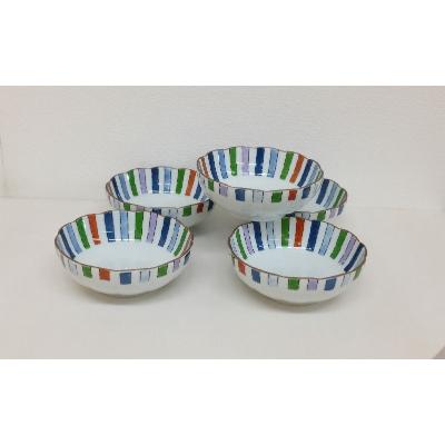 ふるさと納税 長崎県 【波佐見焼】φ13cm小鉢5個組 錦十草【西海陶器】5 43746