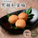 【ふるさと納税】黒糖和蜜梅（塩分約5％）【容量選べる】500g~1kg / 田辺市 紀州南高梅 南高梅 梅干し 梅干 梅 うめ 肉厚 お米 おにぎり 焼酎 梅酒 健康