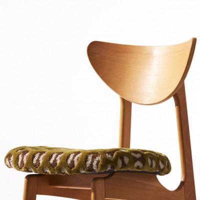 ふるさと納税 富田林市 Karl Dining Chair モコ グリーン ミディアムブラウンフレーム【SWOF】 |  | 02