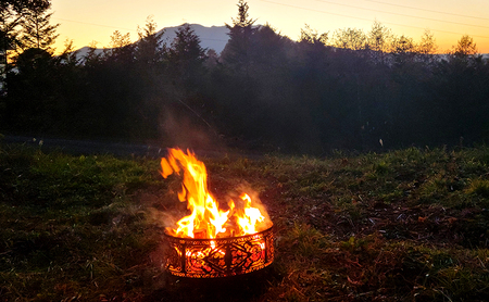 癒しの焚き火台 キルギス民族模様(Mサイズφ350） 