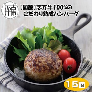 【国産】志方牛100%のこだわり熟成ハンバーグ150g×15個【2603I05910】