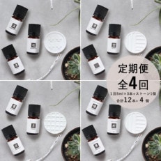 【発送月固定定期便】ease12ヶ月のブレンドオイル　5ml×3本　+ストーンMONO　1個全4回