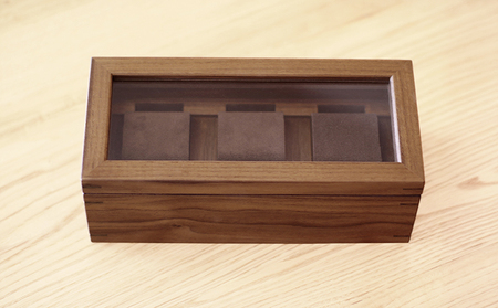 腕時計ケース 3本 収納 ウォールナット材 腕時計ケース 腕時計ケース
