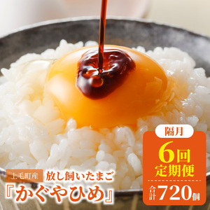 【定期便】放し飼い「かぐやひめ」120個　6回（隔月）コース 06T-003