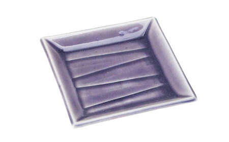 【瀬戸焼】削ぎ角皿小 貫入ムラサキ 2枚セット【ヤマハツクリタ株式会社】 / 食器 和食器 銘々皿 取皿 / 瀬戸市[BBDV005]