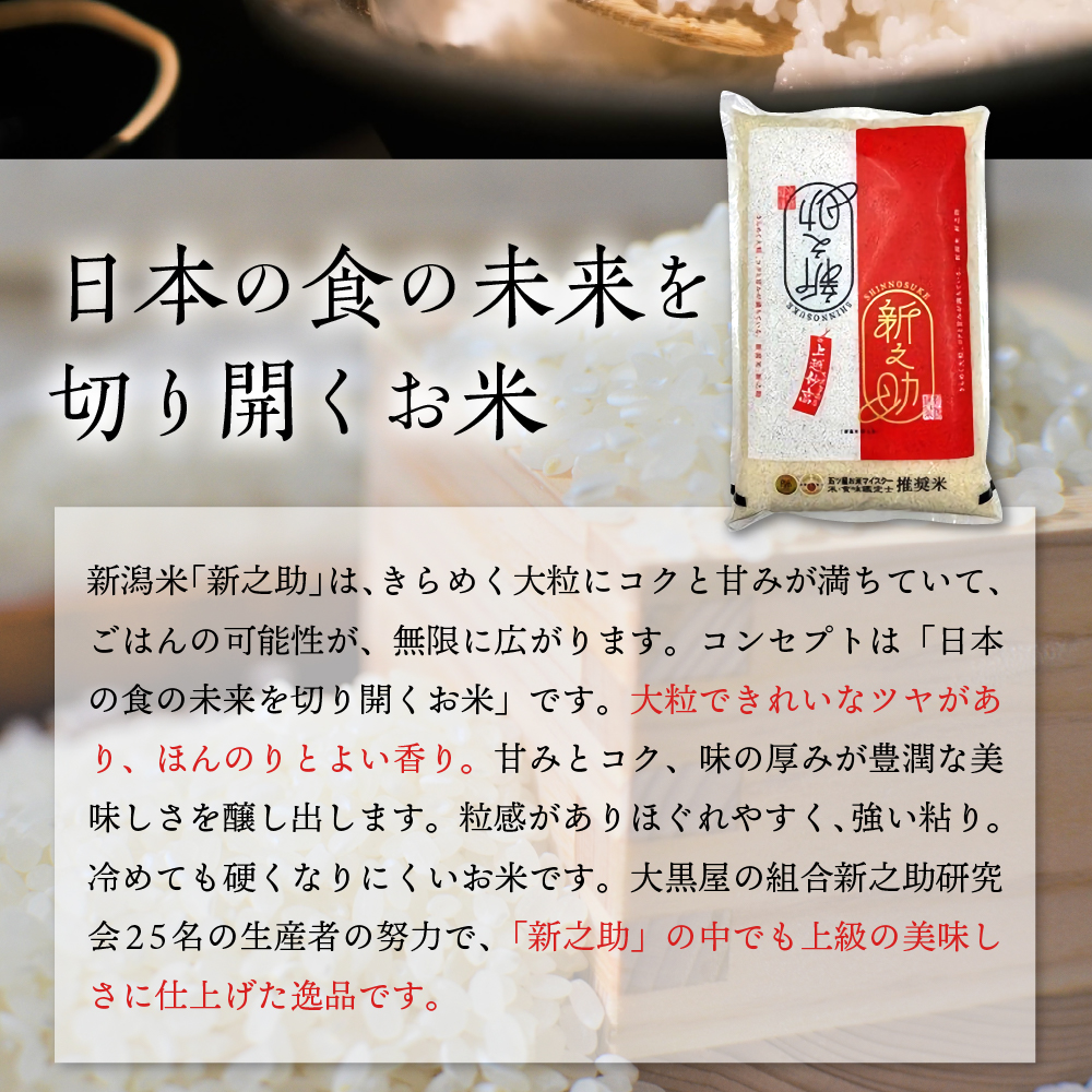 【2025年2月上旬発送】【定期便】令和6年産 新潟県上越・妙高産新之助2kg×6回（計12kg）