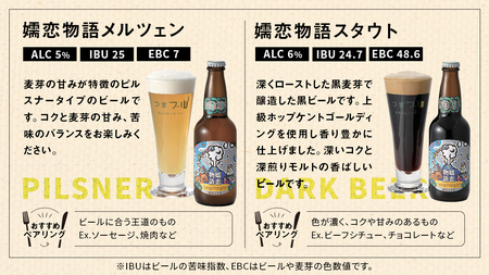 嬬恋物語6本セット 嬬恋高原ブルワリー メルツェン スタウ エール ビール ホワイト 330ml 6本 [AA005tu]