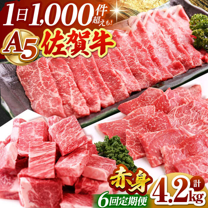 【ふるさと納税】【全6回定期便】佐賀牛 A5 赤身定期 【山下牛舎】 [HAD100]