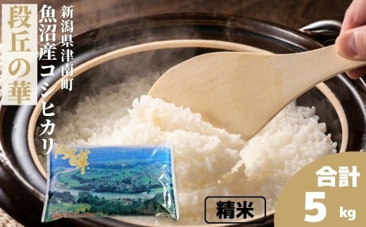 【令和7年産】魚沼産コシヒカリ 段丘の華 5kg | 新潟産こしひかり 新潟県産コシヒカリ 魚沼産こしひかり 米 お米 こしひかり 白米 精米 ブランド米 新潟県 津南町 大阪屋商店