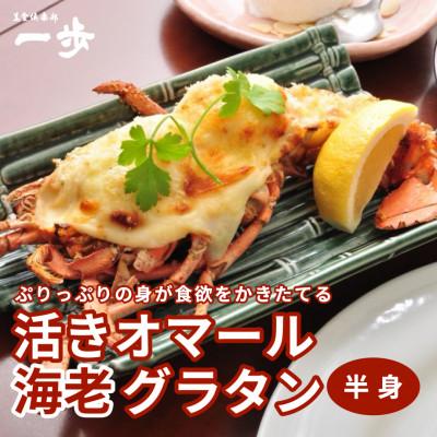 ふるさと納税 泉佐野市 ぷりっぷりの身をまとった活オマール海老のグラタン(半身)010B972