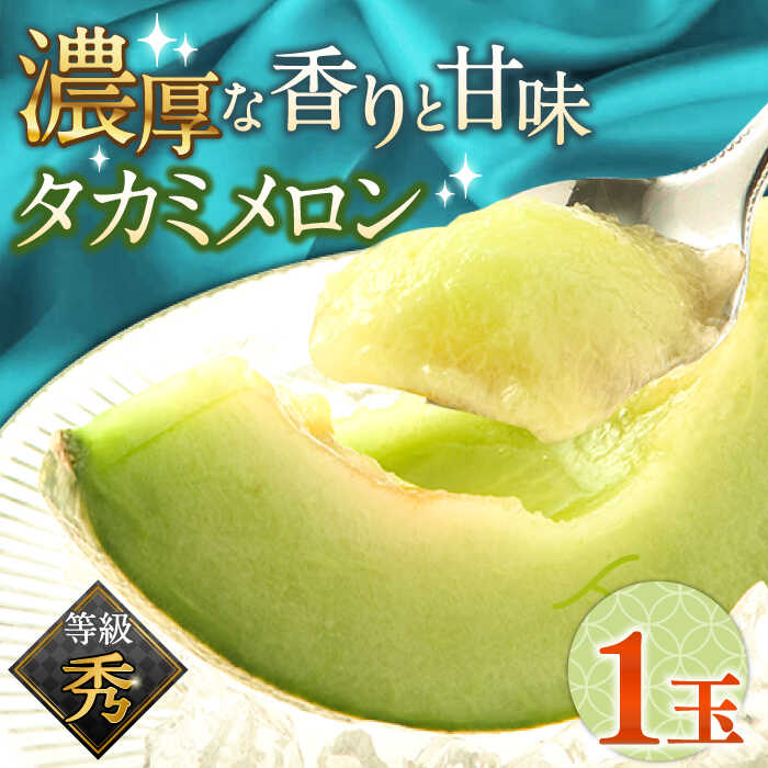 【ふるさと納税】【2026年5月〜発送】【さわやかな味！ 】タカミメロン 1玉 （約1kg） / メロン 南島原市 / 南島原果物屋 [SCV005]