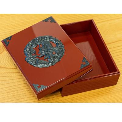 ふるさと納税 利府町 仙台箪笥　文箱　朱色漆塗　竜金具 |  | 01