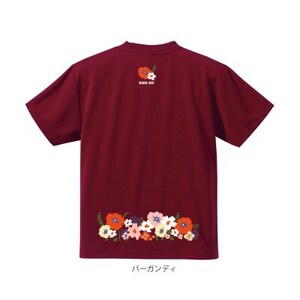 JTTA公認　卓球ユニフォーム【男女兼用(ドライ):160サイズ】フラワー2　バーガンディ【1673861】