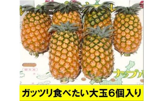 【先行予約】《2025年夏季 順次発送》黄金パイン大玉6個入 計9.0kg 【 産地直送 沖縄 石垣 フルーツ パイナップル パイン 黄金パイン 】SI-53