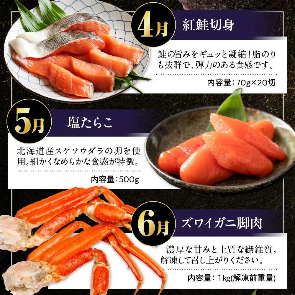 定期便 北海の味わい 毎月お届けコース年12回
