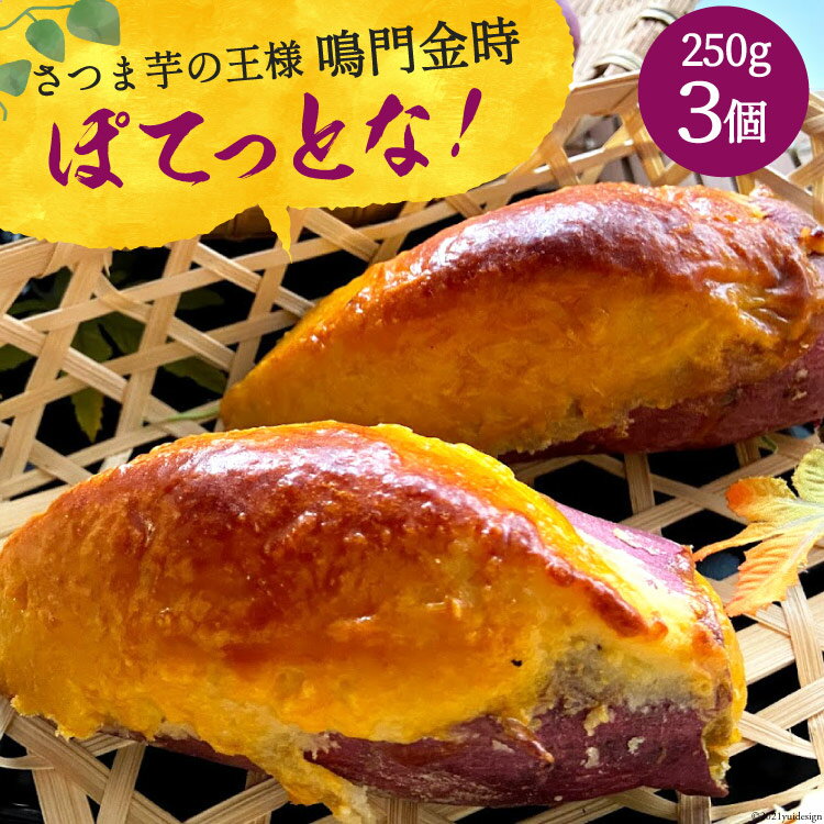 【ふるさと納税】和菓子屋がスイートポテト焼いちゃいました《ぽてっとな！》250g×3個｜御菓子司つくし 大阪府 守口市 [0835]