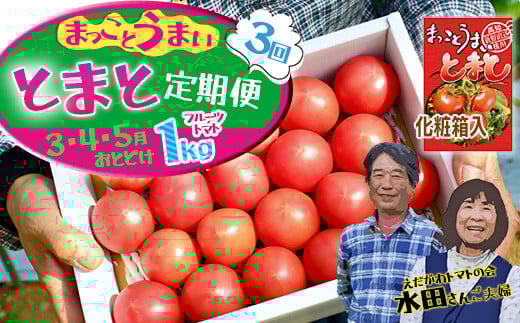 
            【数量限定】水田さんのフルーツトマト１㎏定期便（全3回 / 3・4・5月お届け）
          